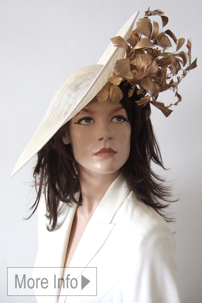 Cream and Gold Mother of the Bride Hats. Royal Ascot Hat Hire 2026. Cream and Gold Royal Ascot Hats 2026. Best hats for Royal Ascot 2026. London Hat Hire. Big Royal Ascot Hats 2026.