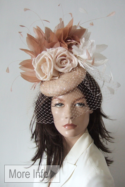 Nude Coloured Fascinators. Nude Fascinators for the Races. Royal Ascot Hats 2026. Hats for Royal Ascot races 2026. Royal Ascot Hat Hire. Hat Hire for Royal Ascot. Best hats for Royal Ascot. Headpieces for Hire for Royal Ascot. Summer Wedding Guest Fascinators 2026.