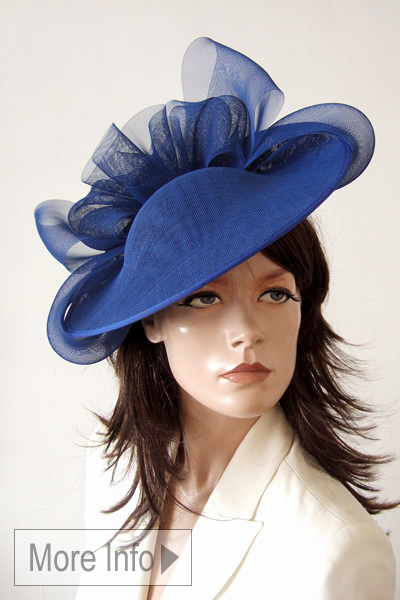 Blue Headpiece Hat. Blue Royal Ascot Hats 2026. Headpieces big enough for Royal Ascot 2026. Blue fascinator 2026. Best Hats for Royal Ascot. Royal Ascot Style Guide 2026.