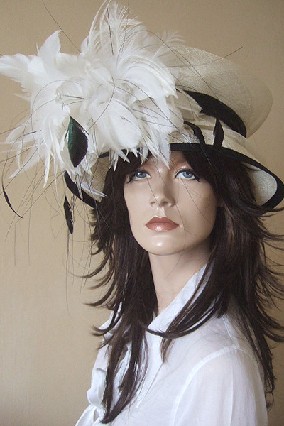 Cream Ivory White Hat Hire for Ascot or Other events. Ivory Mother of the Bride Hats