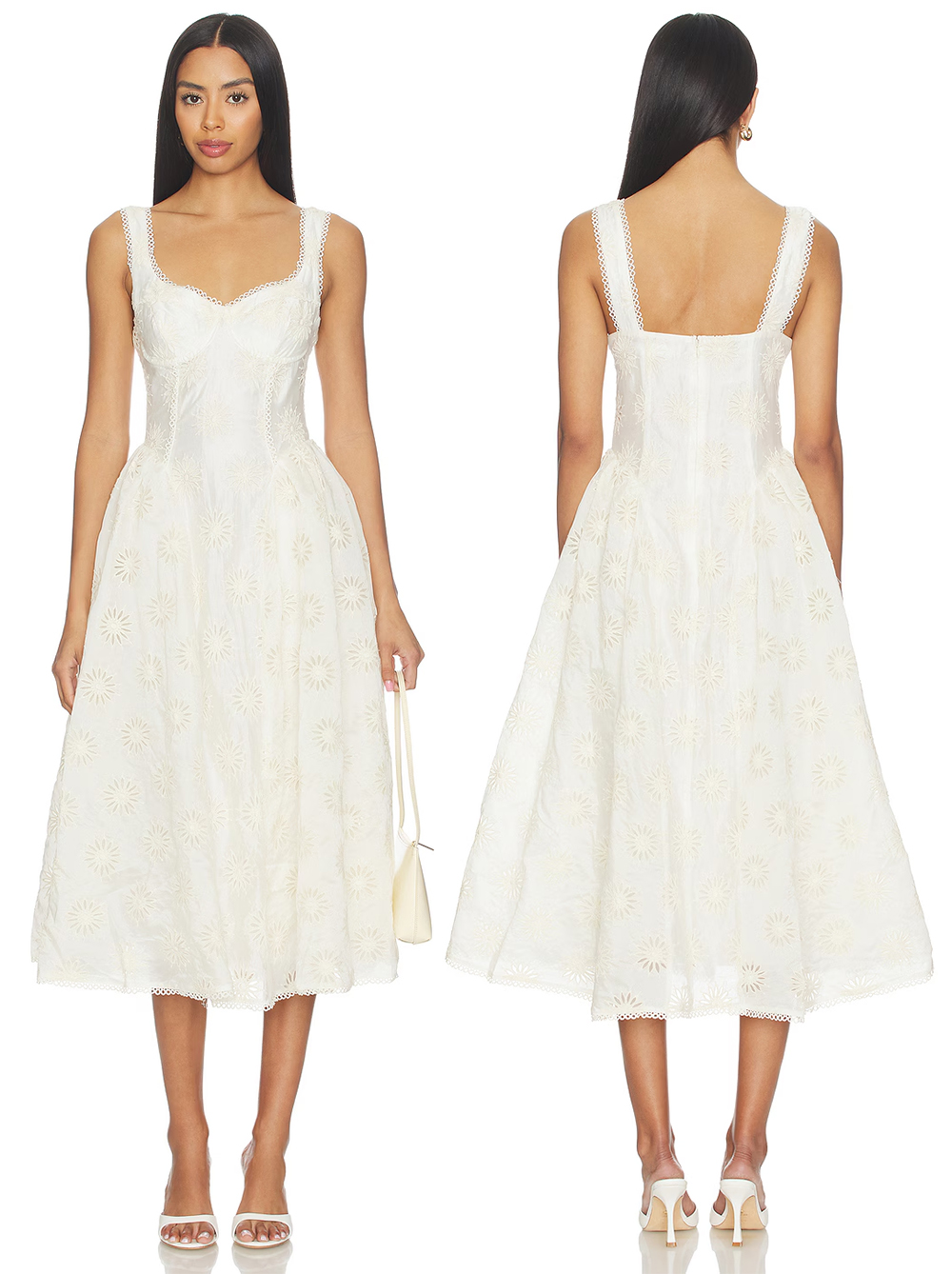 Ivory Midi Dress 2026. Ivory on trend dresses 2026. Ivory Dress to wear to the races 2026. Dress to wear for Royal Ascot. Royal Ascot Outfit Ideas 2026.
