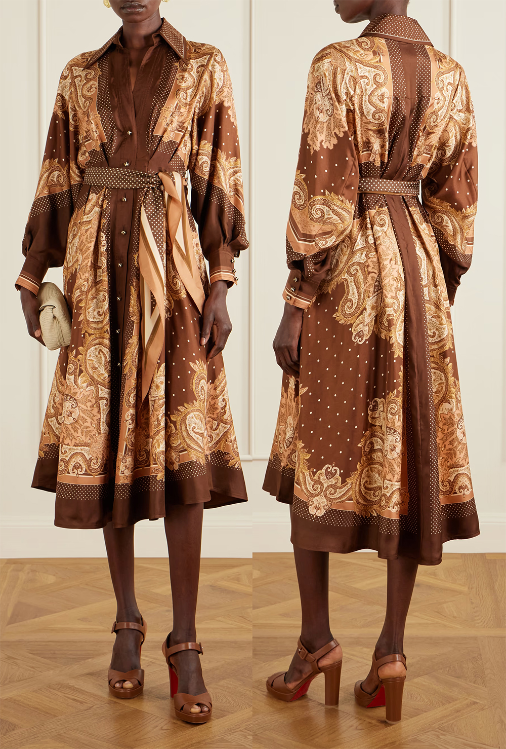Cream Nude Paisley Dress 2026. Nude Colour Dresses 2026. Dresses for Royal Ascot 2026. Dress for the races 2026. Dress to wear for Royal Ascot 2026. Zimmermann Dress 2026.